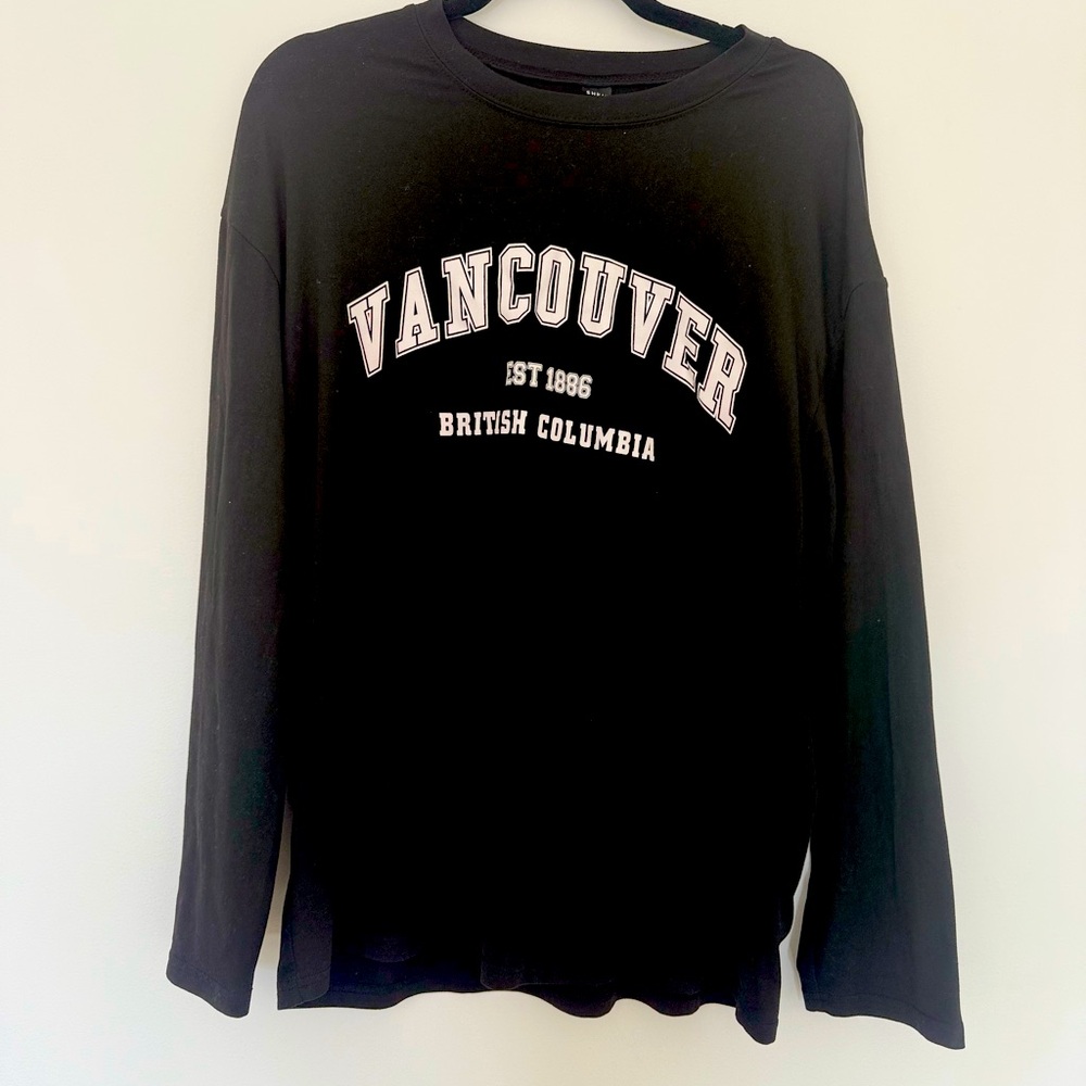 Vancouver Black Long Sleeve Top